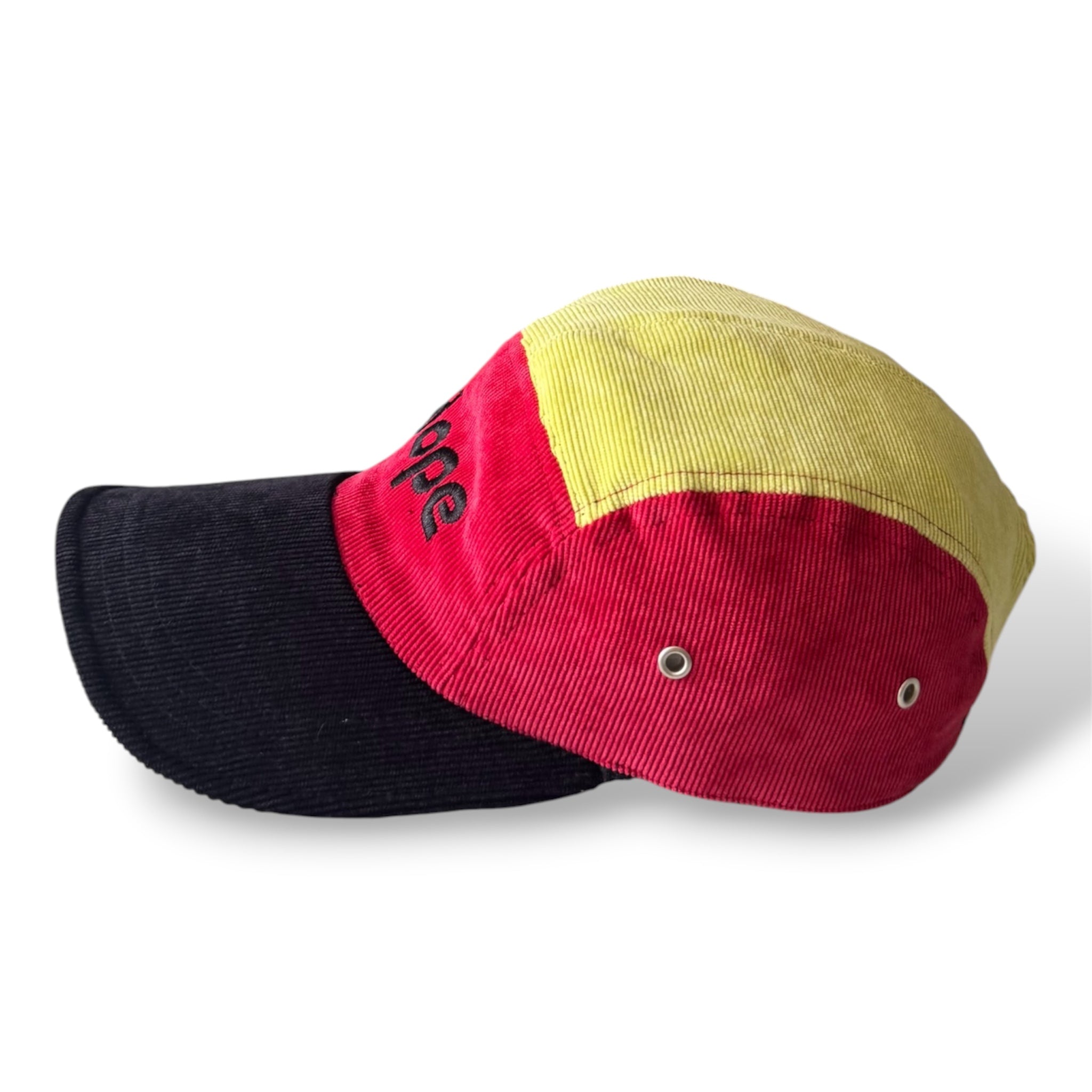 Gorra 5 panel roja/verde